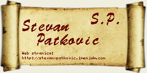 Stevan Patković vizit kartica